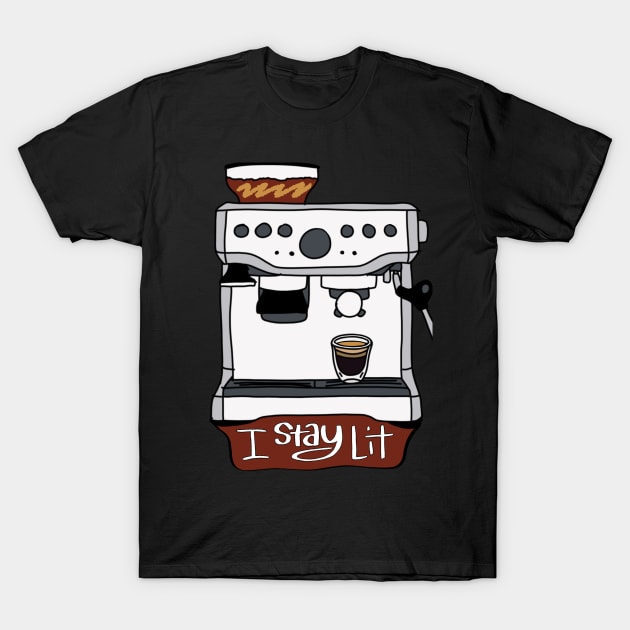 Lit Espresso T-Shirt by Nerdpins